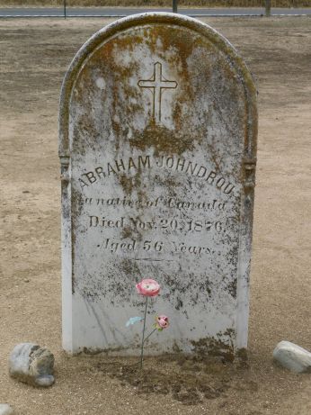 [Picture of Abraham Johndrou grave]